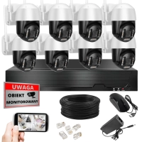 zestaw kamer do monitoringu dvx pz5poe obrotowe ptz lr8ch